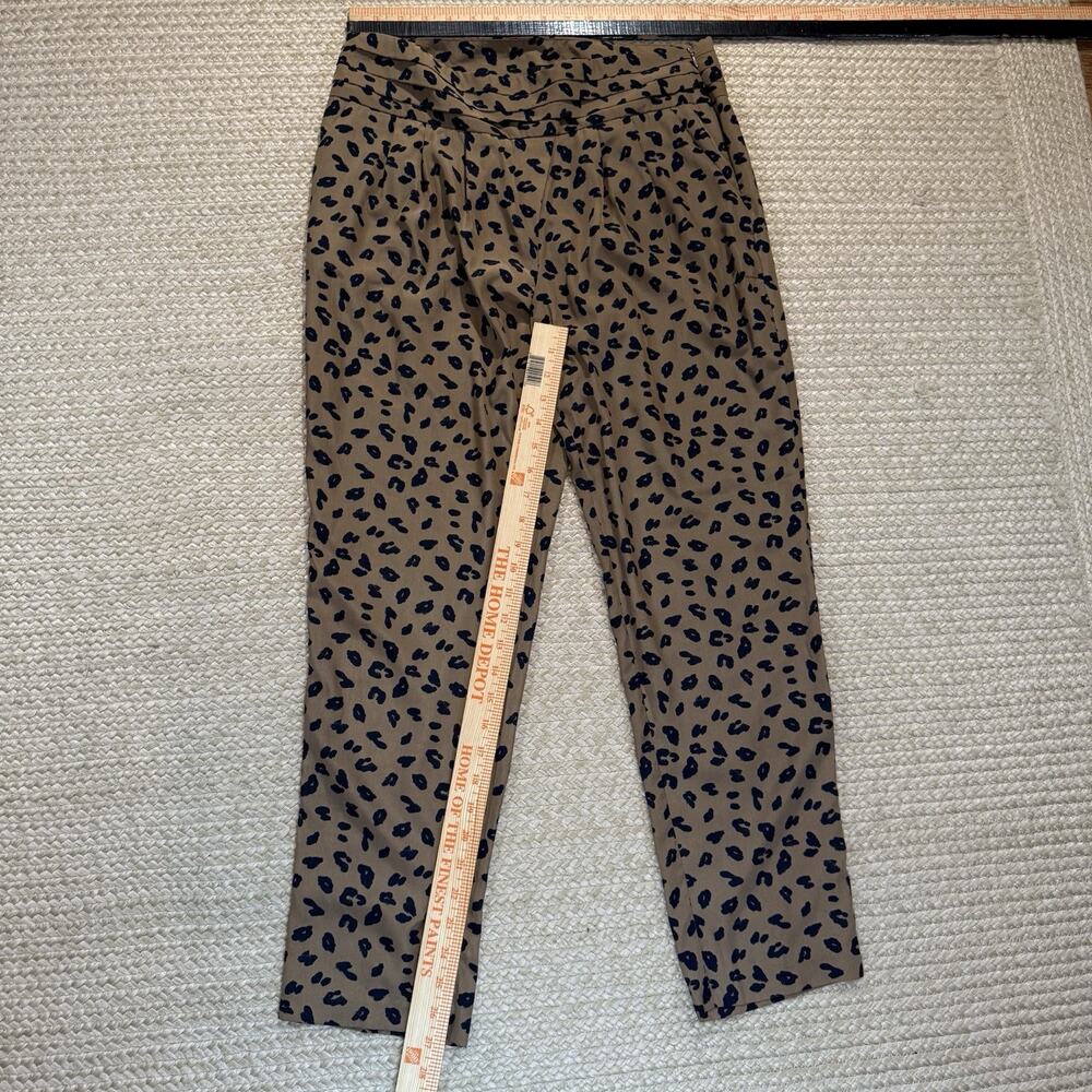 Forever 21 Leopard Print High Waisted Pleated Workout Pants Tan/Black Size L - Picture 6 of 6